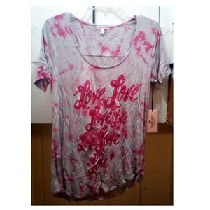 Juicy Couture Valentine TShirt Top Tie Dye Glitter